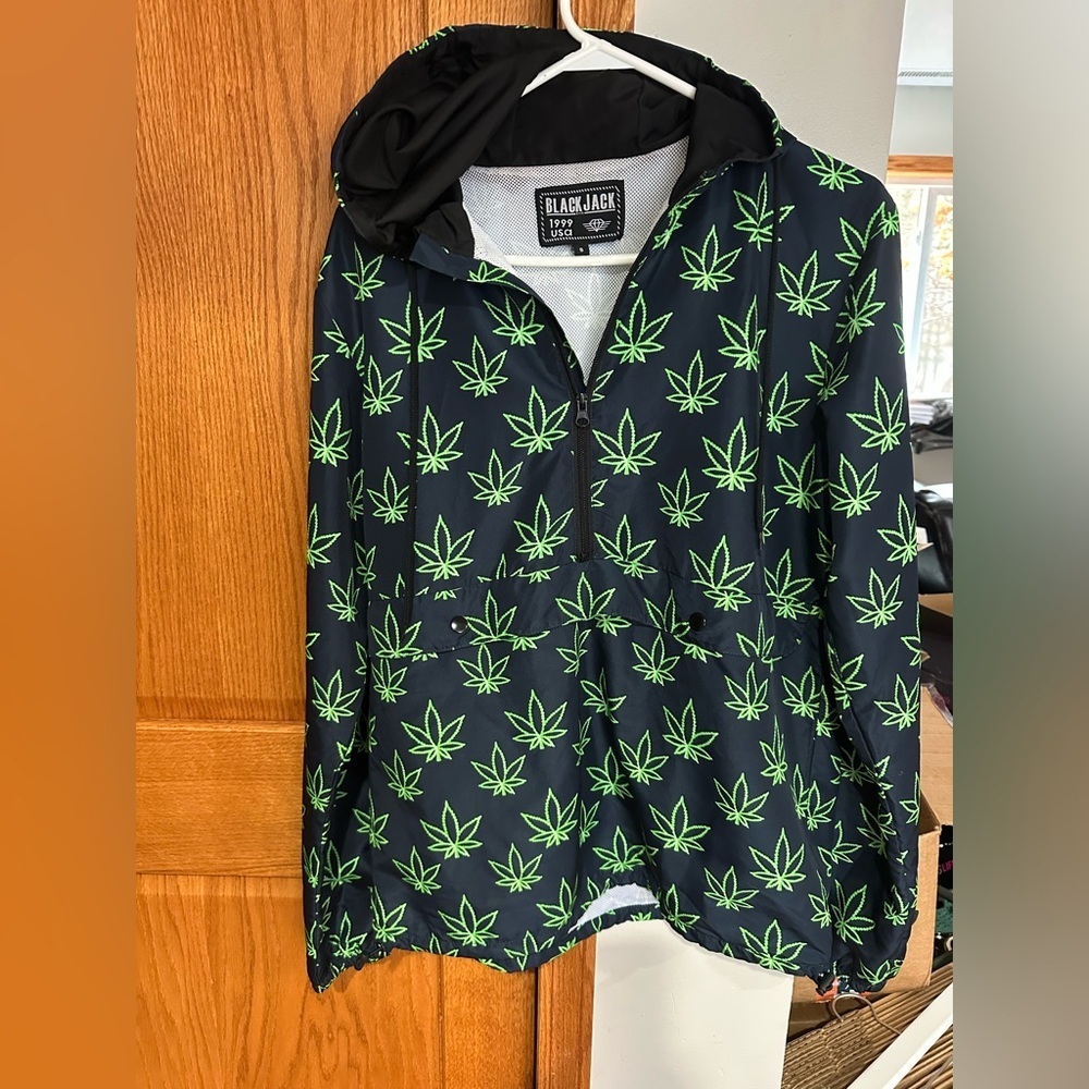 Blackjack Men's Green Leaf Windbreaker